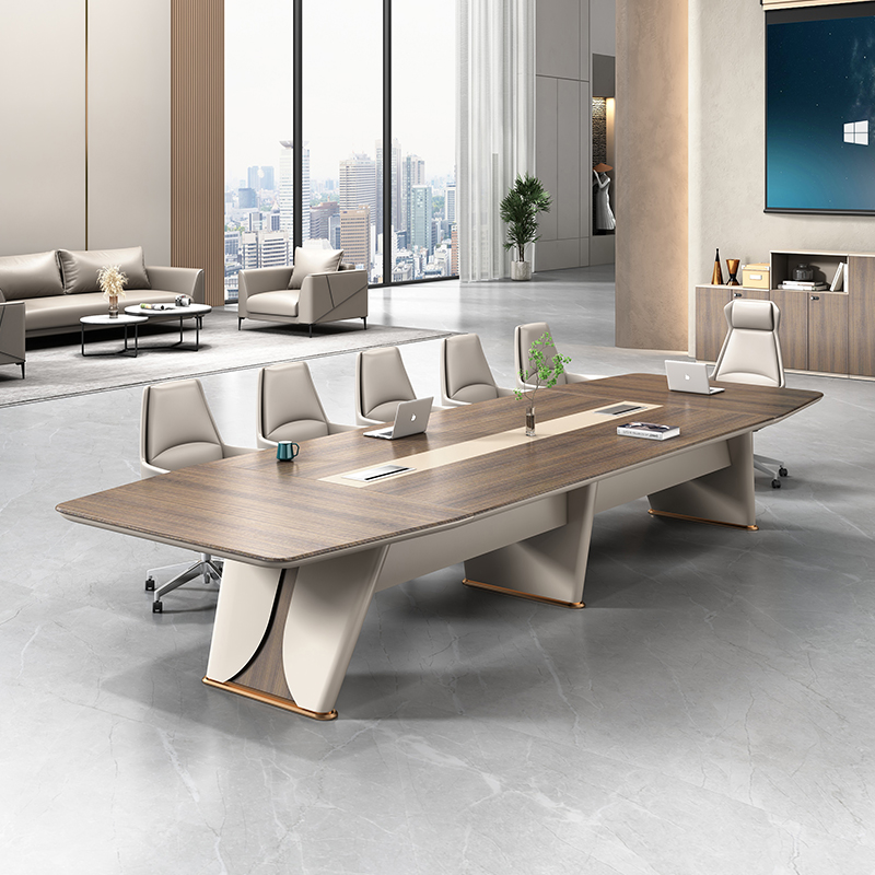 Office Furniture Factory - Nowoczesny, duży, drewniany, komercyjny, prostokątny zestaw