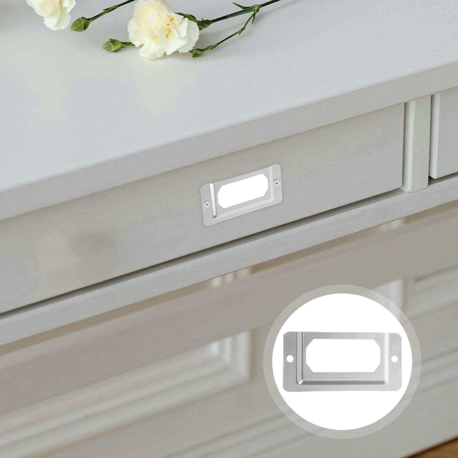Office Storage Cabinet - 50 szt. uchwytów na etykiety do