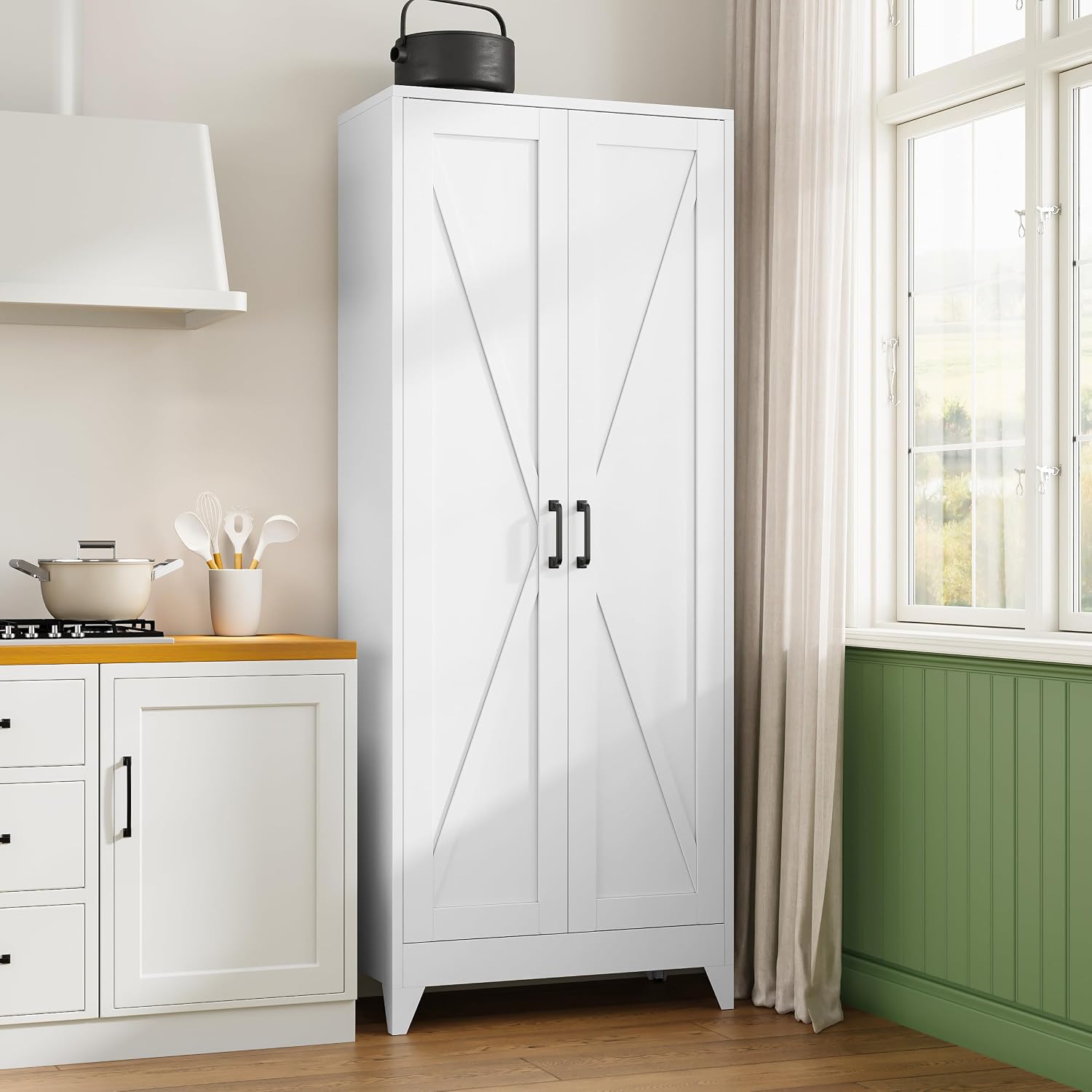 Office Storage Cabinet - Wysoka metalowa szafa do przechowywania, wolnostojąca