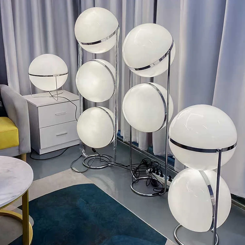 Floor Lamp Arched - Północnoeuropejska minimalistyczna lampa podłogowa LED chromowana