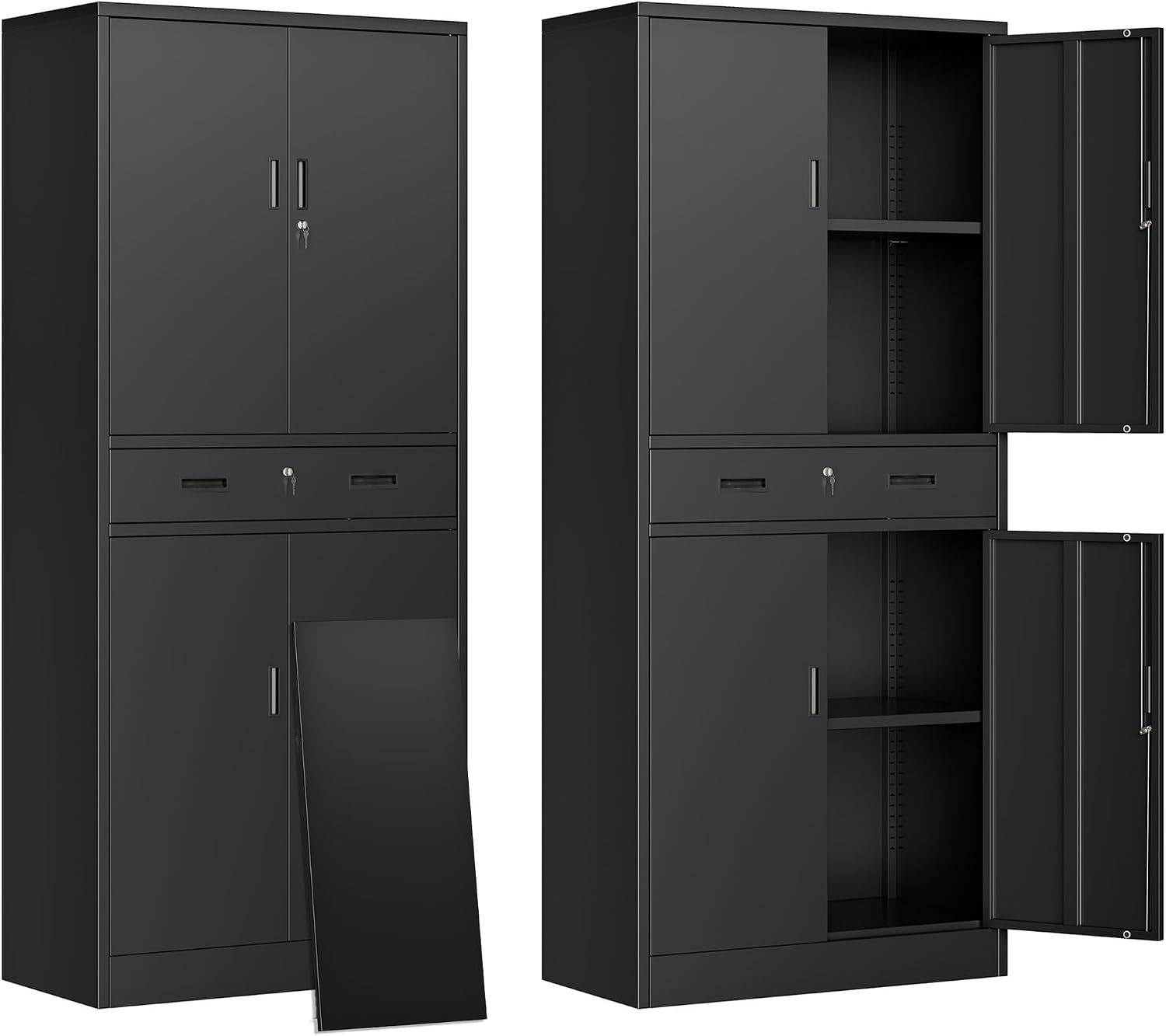 Office Storage Cabinet - Wysoka metalowa szafa do przechowywania z