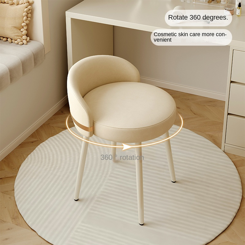 Office Furniture Suppliers - Modne, kremowe krzesło do makijażu z