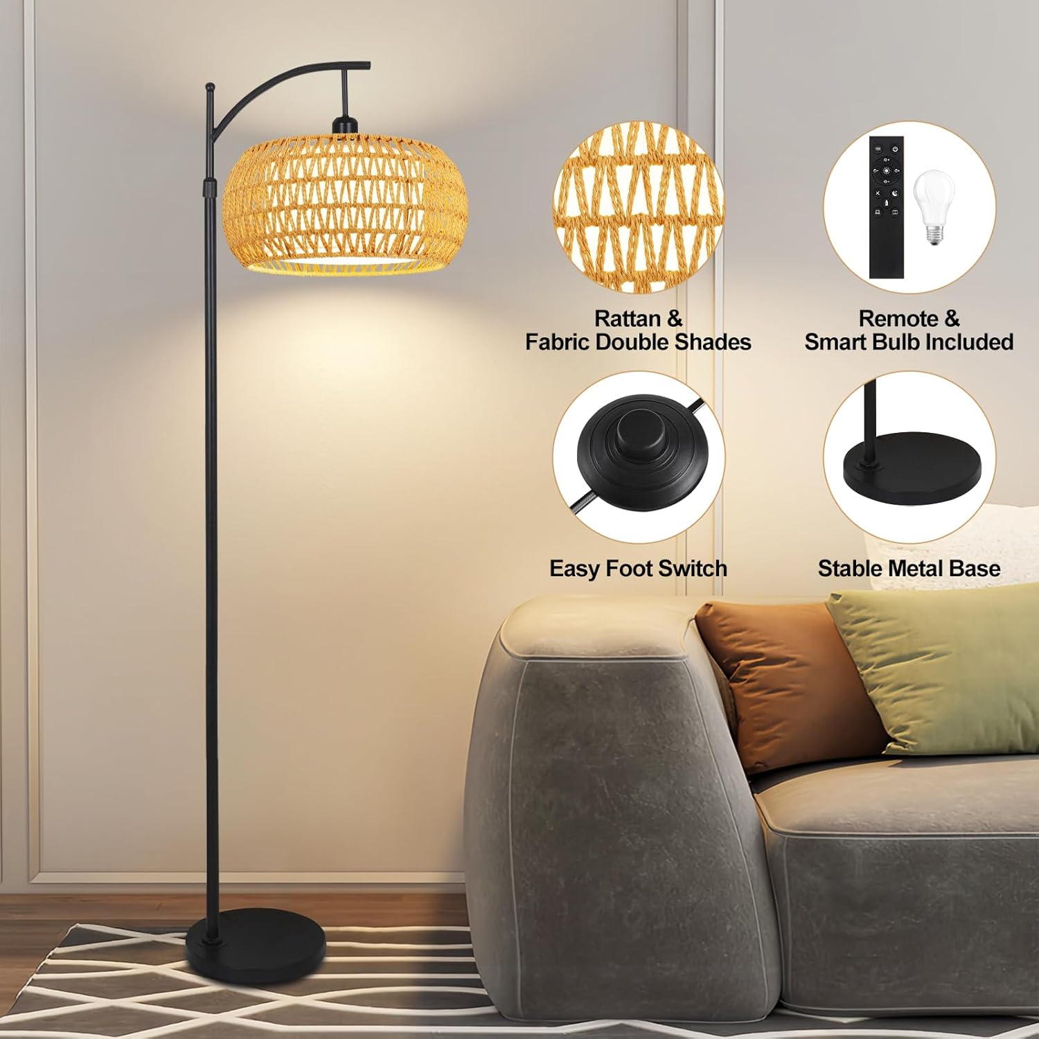 Lampy podłogowe Arc do salonu, – Floor Lamp Arched recenzja i cena