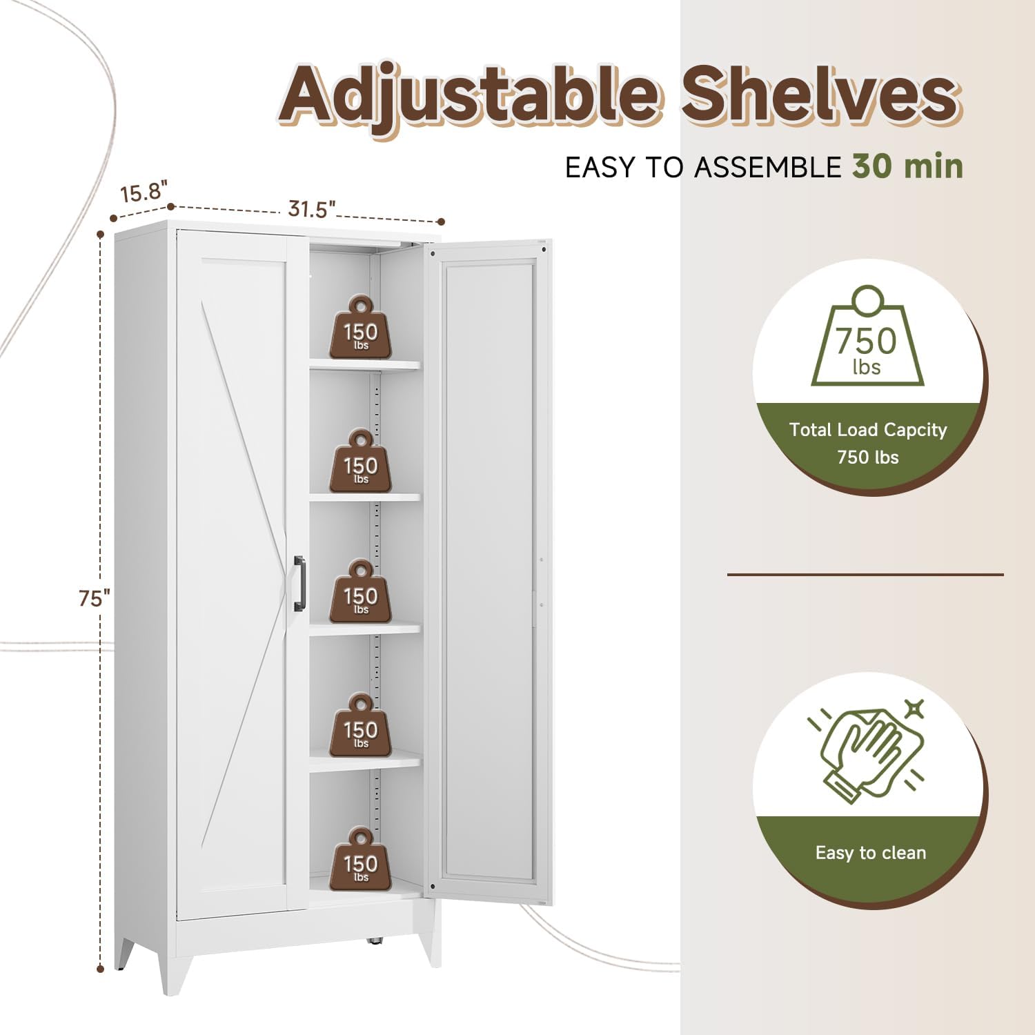 Wysoka metalowa szafa do przec – Office Storage Cabinet recenzja i cena