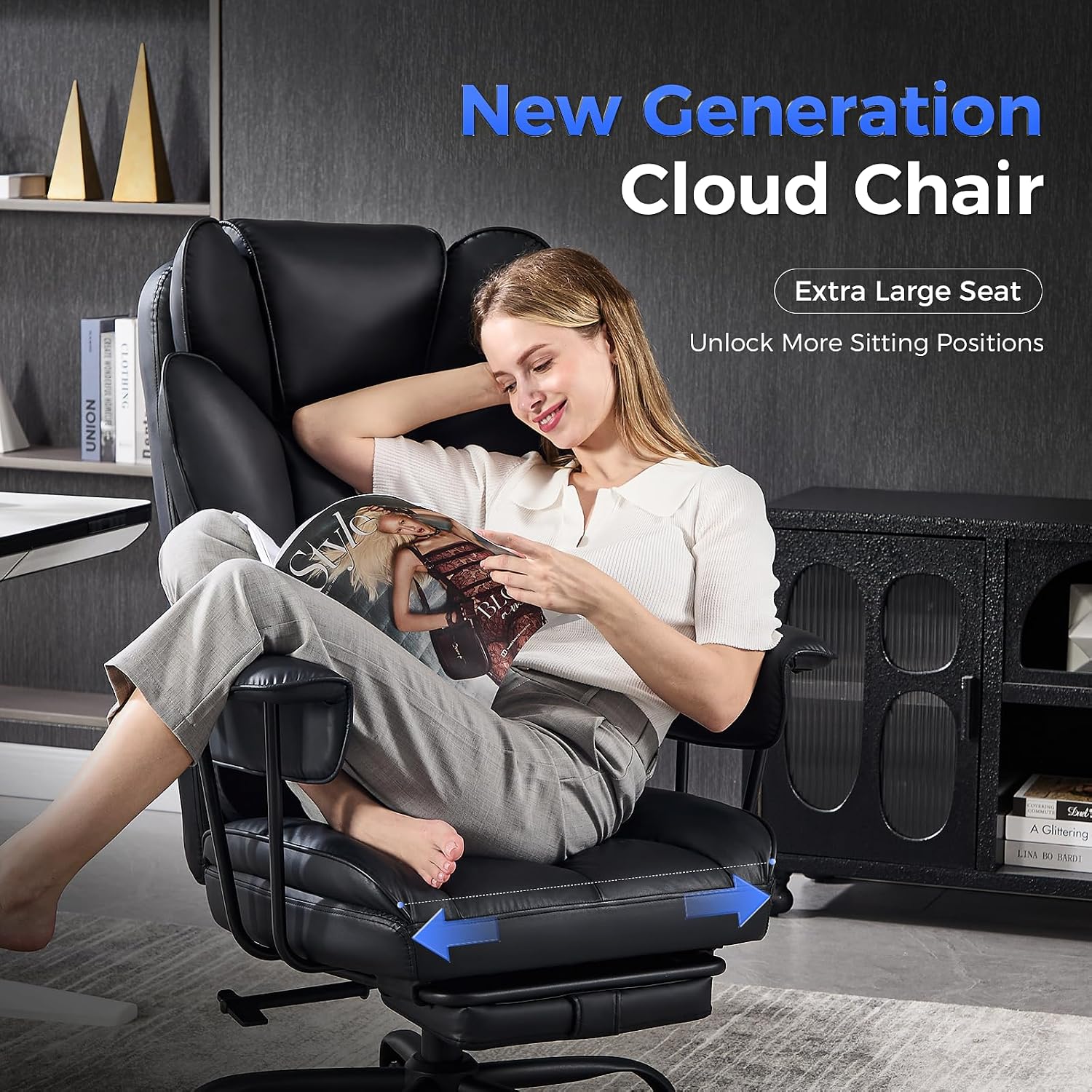 Duże i wysokie krzesło biurowe – Office Footrest Cushion recenzja i cena