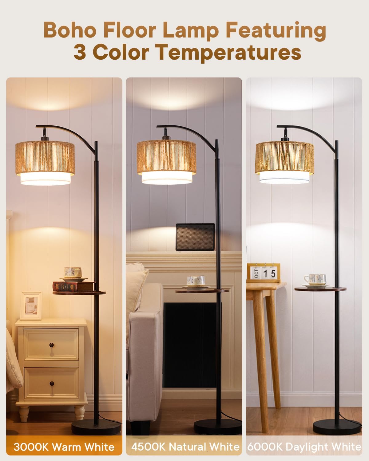 Lampa podłogowa w stylu boho,  – Floor Lamp Arched recenzja i cena