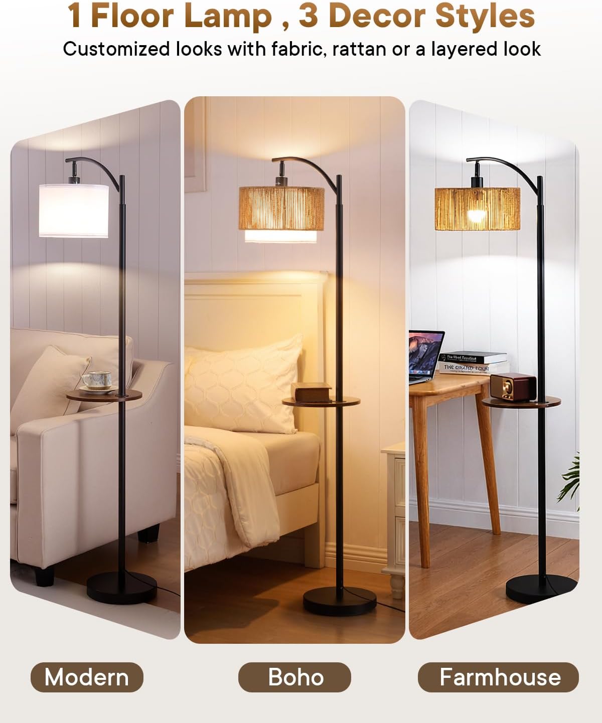 Lampa podłogowa w stylu boho,  – Floor Lamp Arched recenzja i cena