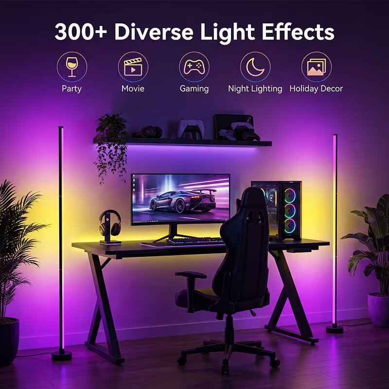 Narożna lampa podłogowa LED RG – Floor Lamp Arched recenzja i cena