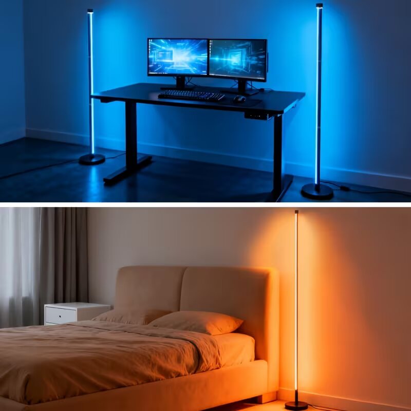 Narożna lampa podłogowa LED RG – Floor Lamp Arched recenzja i cena